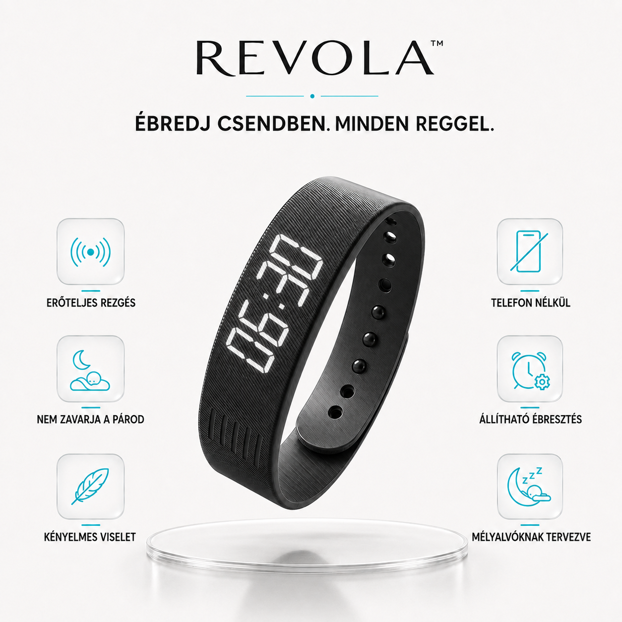 REVOLA™ - Csendes Vibrációs Ébresztő